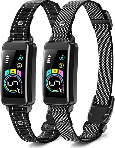 Bark Collar, 2 Pack Smart Dog Bark Collar for Large Medium Small Dogs, Anti Barking Device for Dogs Training Collar with Beep Vibration Harmless Shock, 5 Adjustable Sensitivity (Black) in Saudi Arabia