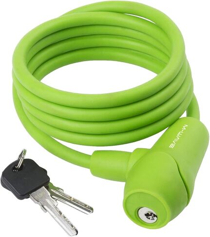 M-Wave Silicone-Covered Bicycle Cable Lock, 5' x 8mm, Pink in Saudi Arabia
