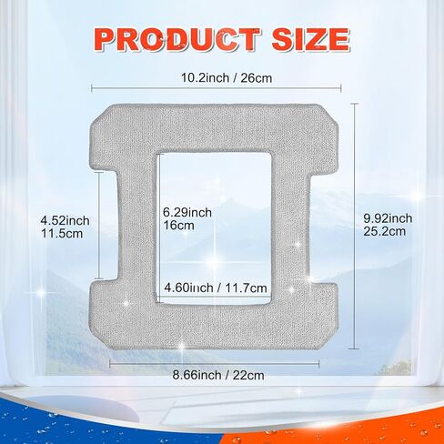 8 COUNT CONTER CLEANING RACK متوافق مع ecovacs WINBOT W2 OMNI ، W1 ، W1 Pro Window Vacuum Robot ، Assable W2 Assable W2 Cloth W1 Pad Pad Accessories in Kuwait