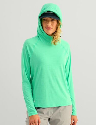 HUK Women's A1a Hoodie Lightweight Hooded Fishing Shirt, Sun Protection, Breathable, Quick-Dry Performance in Saudi Arabia