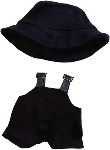 17cm Clothes Set(NO Doll), Hat & Overalls Set for 17cm Accessories Suit, Cute Clothes for Dress up Unique Style, Stylish Clothes for Doll (Blue) in Saudi Arabia
