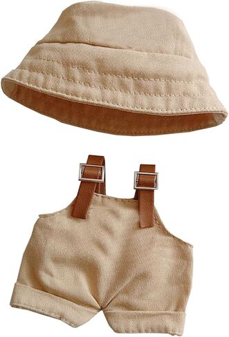 17cm Clothes Set(NO Doll), Hat & Overalls Set for 17cm Accessories Suit, Cute Clothes for Dress up Unique Style, Stylish Clothes for Doll (Blue) in Saudi Arabia