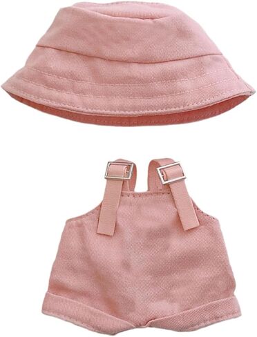 17cm Clothes Set(NO Doll), Hat & Overalls Set for 17cm Accessories Suit, Cute Clothes for Dress up Unique Style, Stylish Clothes for Doll (Blue) in Saudi Arabia