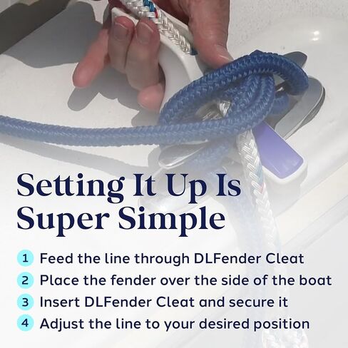 DL Fender Cleat Fender Adjuster - Effortless Fender Management with Versatile Boat Docking Tool - Multifunctional Fender Holder can be used as Boarding, Docking, or Rafting in Kuwait