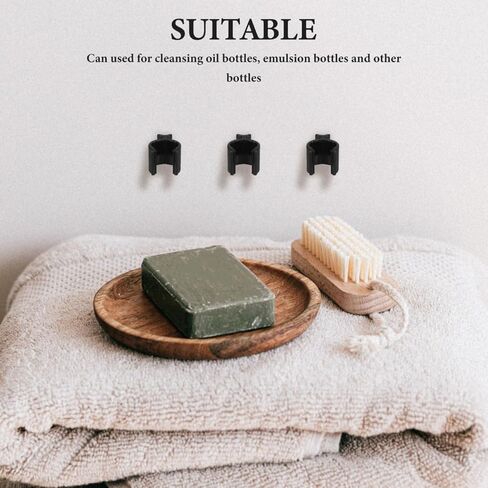 Cabilock 30pcs مقاطع قفل مضخة زجاجة البلاستيك - إكسسوارات مشبك تسربات للتسرب لتطهير زيت ، غسول ، زجاجات موزع الشامبو - سهلة الاستخدام ، أسود ، 0.78 × 0.59 × 0.47 بوصة in Kuwait