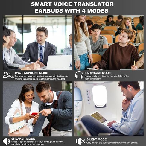 Ai Translation Earbuds Real Time, Translator Earbuds 144 Languages & Accents, 3-in-1 Translating Earbud Open Ear Clip-On Design, Audífonos Traductores for Travel Learning Business fit iOS & Android in Saudi Arabia
