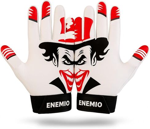 Enemio Football Gloves Adult Men, Youth Kids Football Gloves with Super Sticky Grip, Receiver Glove Ideal for Boys Ages 8–12 and Up in Saudi Arabia