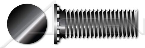(2000 pcs) 1/4"-20 X 1-1/4", Self-Clinching Studs, Flush Head Self-Clinching Studs, Full Thread, Steel, Black Oxide in Saudi Arabia