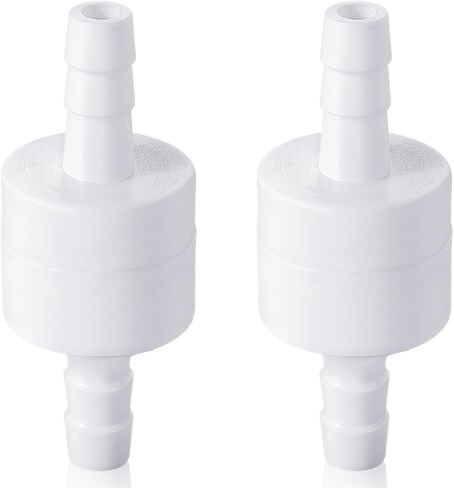 2 PCS صمام فحص 1/2 "طريقة واحدة مضمّنة بربرة غير عودة صمامات من الصمامات البلاستيكية تتوقف عن صمامات الفحص لمضخة خزان الماء السائل الغاز (أبيض) in Saudi Arabia