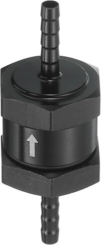 uxcell 4mm (3/16") Fuel Check Valve, Non-Return One Way Hose Check Valve, Aluminum Alloy Control Accessories for Petrol, Diesel, Gas, Oil, Air, Water, Black in Saudi Arabia