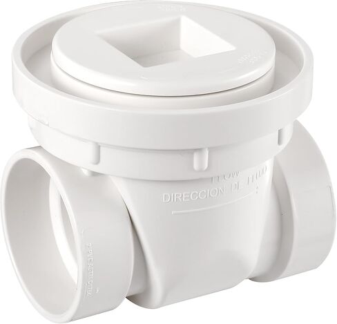 ​4" White PVC Backwater Valve, Sewage and Rainwater Backflow Preventer in Kuwait