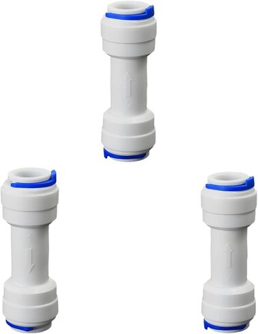 3/8" PE Hose OD Check Valve with Push-In Quick-Connect to Prevent Backflow for RO Reverse Osmosis Water Filter Plastic Fitting, Beverage Dispenser & Water Filtration/Purification Systems (3PCS) in Saudi Arabia