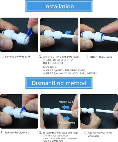 3/8" PE Hose OD Check Valve with Push-In Quick-Connect to Prevent Backflow for RO Reverse Osmosis Water Filter Plastic Fitting, Beverage Dispenser & Water Filtration/Purification Systems (3PCS) in Saudi Arabia