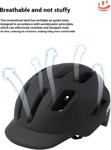 JEPOZRA Bike Helmet Adult with Integrated Taillight Lightweight Adjustable Baseball Cap Style Cycling Helmet for Urban Commuter Road Biking Scooter (White) in Saudi Arabia