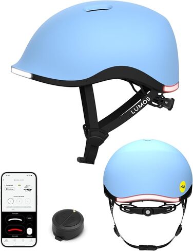 LUMOS NYXEL خوذة الدراجة الذكية ، وأضواء LED الأمامية والخلفية قابلة للتخصيص مع إشارات الانعطاف ، و 360 درجة تطبيق الرؤية خوذة مريحة وخوذة تزلج خفيفة الوزن للبالغين ، والرجال نساء in Kuwait
