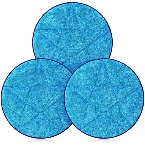 Tioncy 6 Pcs 17 Inch Commercial Microfiber Carpet Bonnet Mopping Buffing Pad Cleaning Scrubber Brush Carpet Bonnets Pads Grade Rug Scrubber Abrasion and Absorbency Replacement Supplies in Kuwait