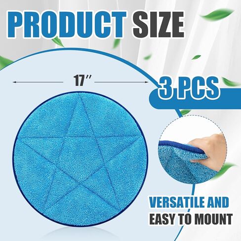 Tioncy 6 Pcs 17 Inch Commercial Microfiber Carpet Bonnet Mopping Buffing Pad Cleaning Scrubber Brush Carpet Bonnets Pads Grade Rug Scrubber Abrasion and Absorbency Replacement Supplies in Kuwait