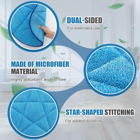 Tioncy 6 Pcs 17 Inch Commercial Microfiber Carpet Bonnet Mopping Buffing Pad Cleaning Scrubber Brush Carpet Bonnets Pads Grade Rug Scrubber Abrasion and Absorbency Replacement Supplies in Kuwait