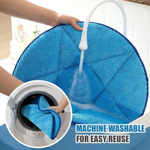 Tioncy 6 Pcs 17 Inch Commercial Microfiber Carpet Bonnet Mopping Buffing Pad Cleaning Scrubber Brush Carpet Bonnets Pads Grade Rug Scrubber Abrasion and Absorbency Replacement Supplies in Kuwait