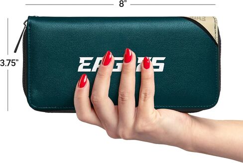 Littlearth NFL Philadelphia Eagles Curve Zip Organizer, Team Color, 8" x 4" x 1" in Saudi Arabia