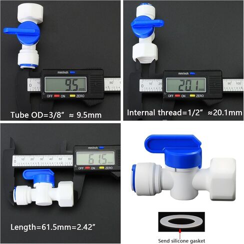 3/8" PE Hose OD Check Valve with Push-In Quick-Connect to Prevent Backflow for RO Reverse Osmosis Water Filter Plastic Fitting, Beverage Dispenser & Water Filtration/Purification Systems (3PCS) in Saudi Arabia