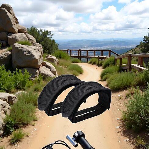 2 Pcs Black Beam Strap Pedal Straps Cycling Kids Bike Foot Pedal Straps Toe Clips Straps Tape for Fixed Gear Bike Pedals and Cleats Parts in Saudi Arabia