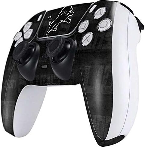 Skinit Decal Gaming Skin Compatible with PS5 Controller - Officially Licensed NFL Detroit Lions Black & White Design in Kuwait