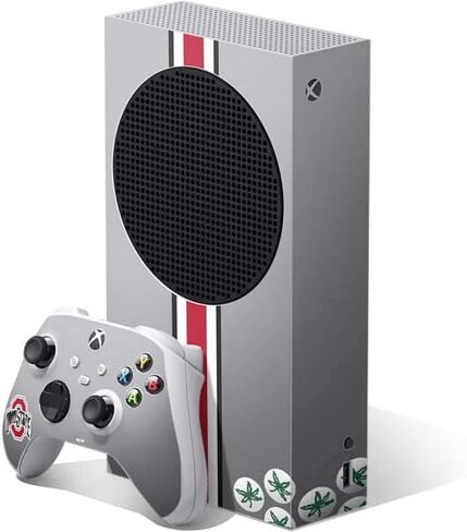 Skinit Decal Gaming Skin Compatible with Xbox Series S Bundle - Officially Licensed Ohio State University Buckeyes Design in Saudi Arabia