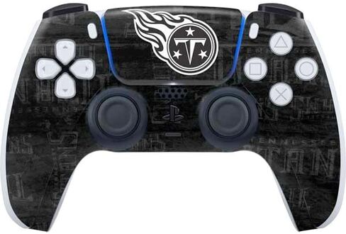 Skinit Decal Gaming Skin Compatible with PS5 Controller - Officially Licensed NFL Tennessee Titans Black & White Design in Kuwait