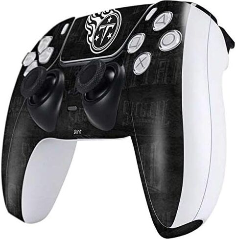 Skinit Decal Gaming Skin Compatible with PS5 Controller - Officially Licensed NFL Tennessee Titans Black & White Design in Kuwait