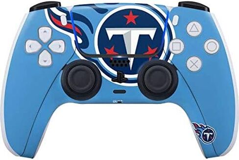 Skinit Decal Gaming Skin Compatible with PS5 Controller - Officially Licensed NFL Tennessee Titans Black & White Design in Kuwait