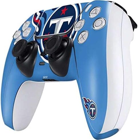 Skinit Decal Gaming Skin Compatible with PS5 Controller - Officially Licensed NFL Tennessee Titans Black & White Design in Kuwait