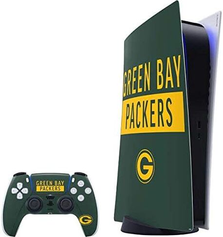 Skinit Decal Gaming Skin Compatible with PS5 Digital Edition Bundle - Officially Licensed NFL Green Bay Packers Large Logo Design in Saudi Arabia