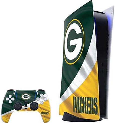 Skinit Decal Gaming Skin Compatible with PS5 Digital Edition Bundle - Officially Licensed NFL Green Bay Packers Large Logo Design in Saudi Arabia
