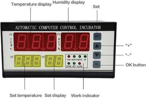 Egg Incubator Temperature Controller with Four Screens Display for Real Time Insights, Automated Control System for Stability and Reliability, Wide Temperature Range and Rapid in Saudi Arabia