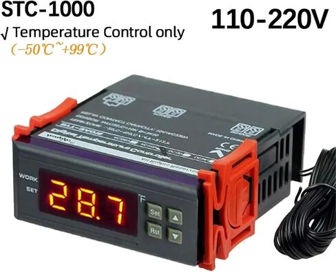 LED Digital Thermostat for Incubator Temperature Controller Thermoregulator Relay Heating Cooling 12V 24V 220V(STC-3028 110-220V) in Saudi Arabia