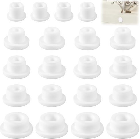 20 PCS Bathtub Jet تغطي 5 أحجام قابلة لإعادة الاستخدام قابلة لإعادة الاستخدام غطاء غطاء غطاء قابس سيليكون ثقب أنبوب القابس المسبح غطاء طائرة قابس مقاوم للماء لفتحة حوض الاستحمام (أبيض) in Saudi Arabia