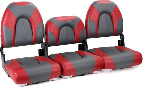 NORTHCAPTAIN Deluxe 52" Bass Boat Seat 3 PCS Folding Fishing Boat Seat,Stainless Steel Screws Included in Kuwait