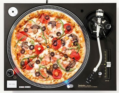 DJ One Pair Music Accessories Mushroom Pizza Scratch Pads 1200 Vinyl Memorabilia 12" inch Slip Mat Turntable Slipmat DJ Platter Pad x2 in Saudi Arabia