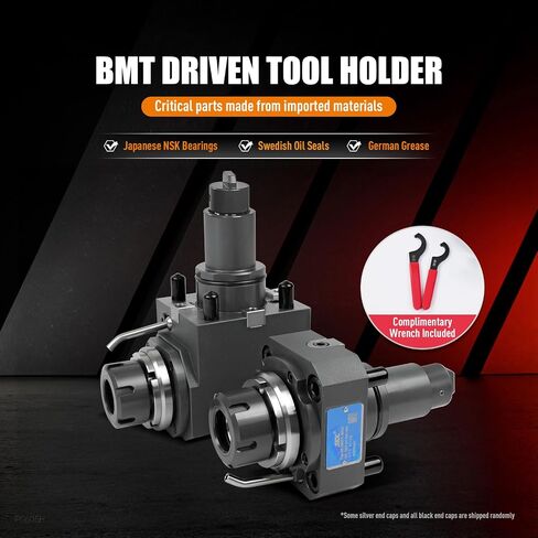 ZAC BMT Driven Tool Holder BMT45 Live Tool Block for CNC Lathe Milling Turret Machine BMT45-0°-ER25 External Clamping CNC Lathe Tool Holder with ER25 Sliding Nut(BMT45-0°-ER25) in Kuwait