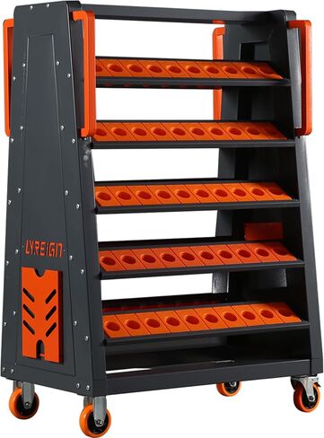 CAT40 CNC Tool CART-100 CAP ، عربات CNC ذات 5 مستويات مع عجلات ， 40 حامل أداة Taper ، حامل أداة Mobile CNC ، منظم أدوات CNC ، حامل أدوات CAT 40 مجموعة لمخزن المخزن. in Kuwait