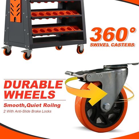 CAT40 CNC Tool CART-100 CAP ، عربات CNC ذات 5 مستويات مع عجلات ， 40 حامل أداة Taper ، حامل أداة Mobile CNC ، منظم أدوات CNC ، حامل أدوات CAT 40 مجموعة لمخزن المخزن. in Kuwait