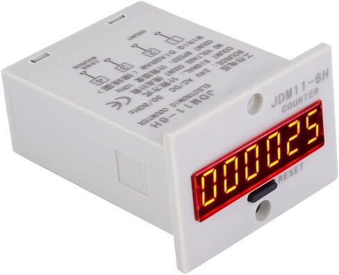 JDM11-6H LED Display Digital Counter, AC/DC24V 6 Digits Electronic Digital Display Counter Relay No Voltage Counter in Saudi Arabia