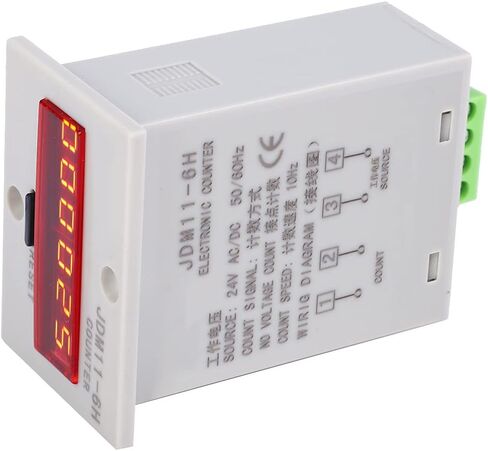 JDM11-6H LED Display Digital Counter, AC/DC24V 6 Digits Electronic Digital Display Counter Relay No Voltage Counter in Saudi Arabia