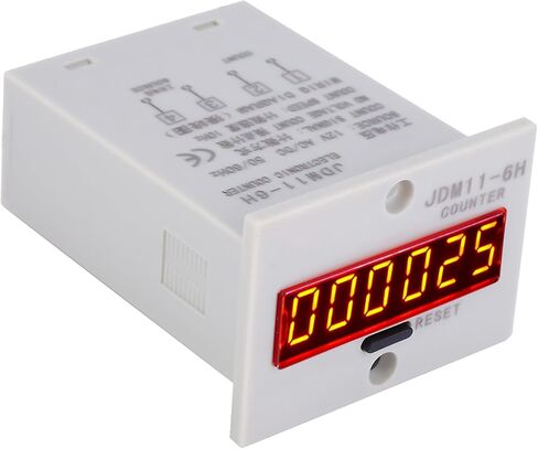 JDM11-6H LED Display Digital Counter, AC/DC24V 6 Digits Electronic Digital Display Counter Relay No Voltage Counter in Kuwait