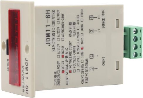 JDM11-6H LED Display Digital Counter, AC/DC24V 6 Digits Electronic Digital Display Counter Relay No Voltage Counter in Kuwait