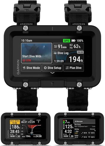 Garmin Descent X50i, Premium Dive Computer, 3" Touchscreen Display, 20 ATM Dive-Rated, Leakproof Buttons, Surface GPS, Dive Compass & Garmin Descent T2 Transceiver with Wearable4U Power Bank Bundle in Saudi Arabia