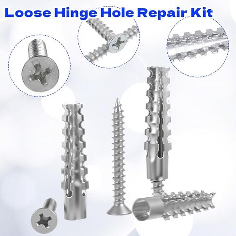 60 Pcs M6 Metal Anchors with Screws, Tree Shaped Steel Hollow Wall Anchor Metal Expansion Anchors for Drywall Expansion Bolt for Drywall Loose Hinge Hole Repair Kit for Concrete and Plaster Wall in Saudi Arabia