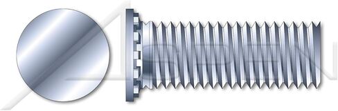 (4000 pcs) 1/4"-20 X 7/8", Self-Clinching Studs, Flush Head Self-Clinching Studs, Full Thread, Steel, Zinc Plated and Baked in Saudi Arabia