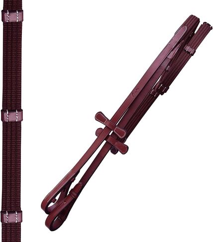 Exion Horse Dressage Bridle with Web Reins | Broad Anatomic Crownpiece, Crank Noseband & Browband & Reins with Hand Stoppers | Dressage Bridles for Horses in Saudi Arabia